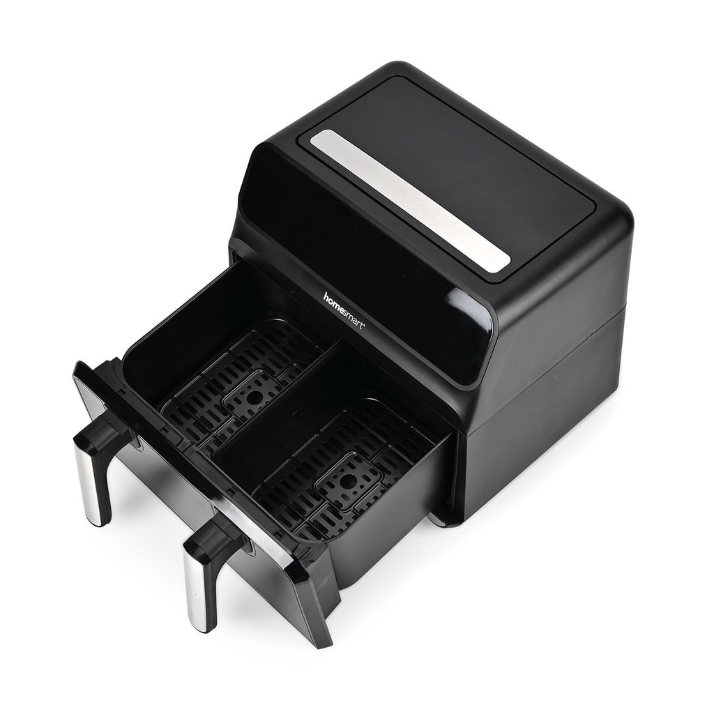 Heißluftfritteuse Deluxe: 8,5L Kapazität, 1700W, Touch-Display und Dual-Korb-System, schwarz