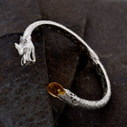 Royal Bali Kollektion - Blau Topas Armreif ca. 19 cm 925 Silber ca. 7.00 ct