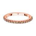 Natürlicher Champagner Diamant Ring, 925 Silber Roségold Vermeil (Größe 17.00) ca. 0.25 ct