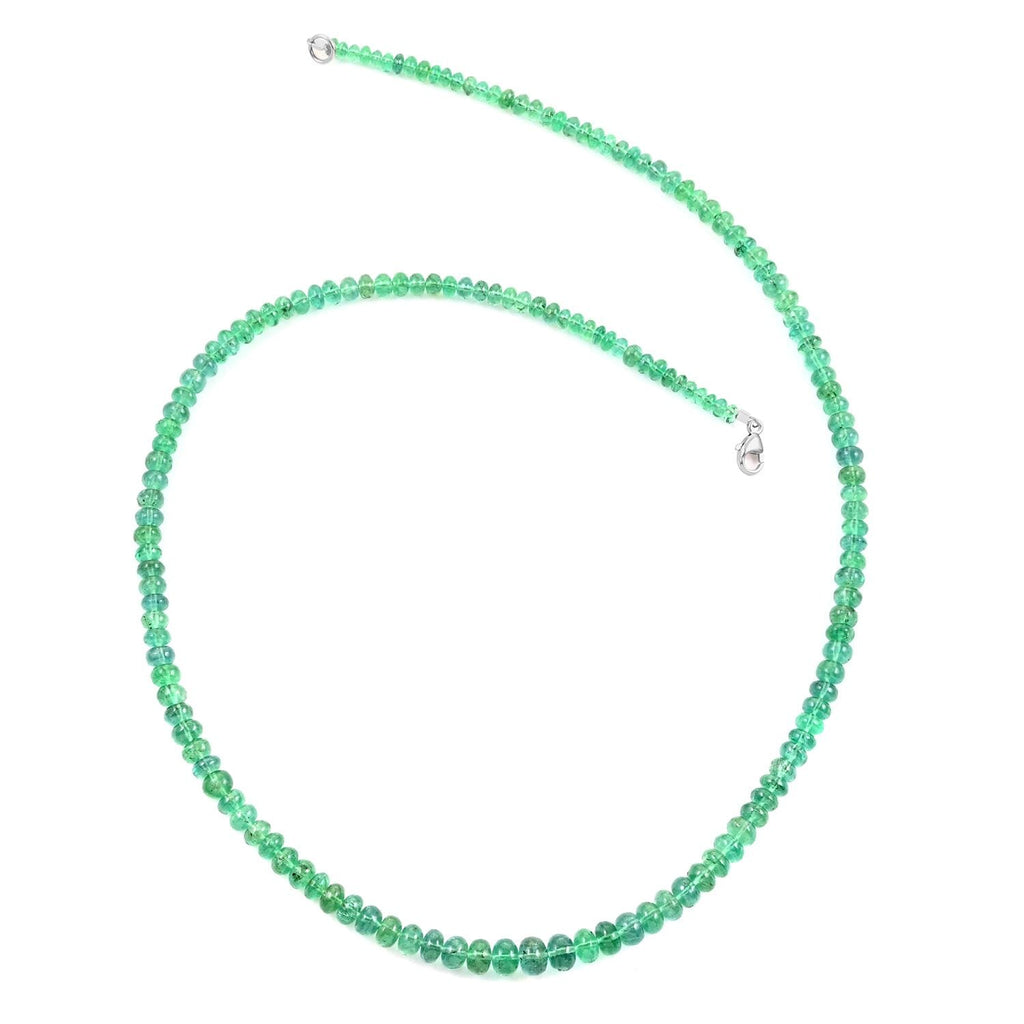 Rhapsody AAAA Smaragd Halskette, AGI zertifiziert und geprüft, ca. 45 cm 950 Platin ca. 70,00 ct.
