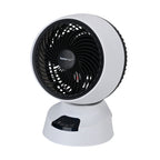 Luftmeister FlexiWind -  Digitaler Tischventilator mit 3 Geschwindigkeiten, Automatischer Oszillation und 7,5 Stunden Timer, Weiß