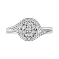 Weißer Diamant P Ring, 925 Silber platiniert, (Größe 20.00) ca. 0.25 ct
