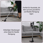 Allzweckschnurloser Staubsauger mit HEPA-Filter und Zubehör, 2000mAh wiederaufladbare Batterie,  25,5 x 24,5 x 114,3 cm, Gewicht 2,30kg