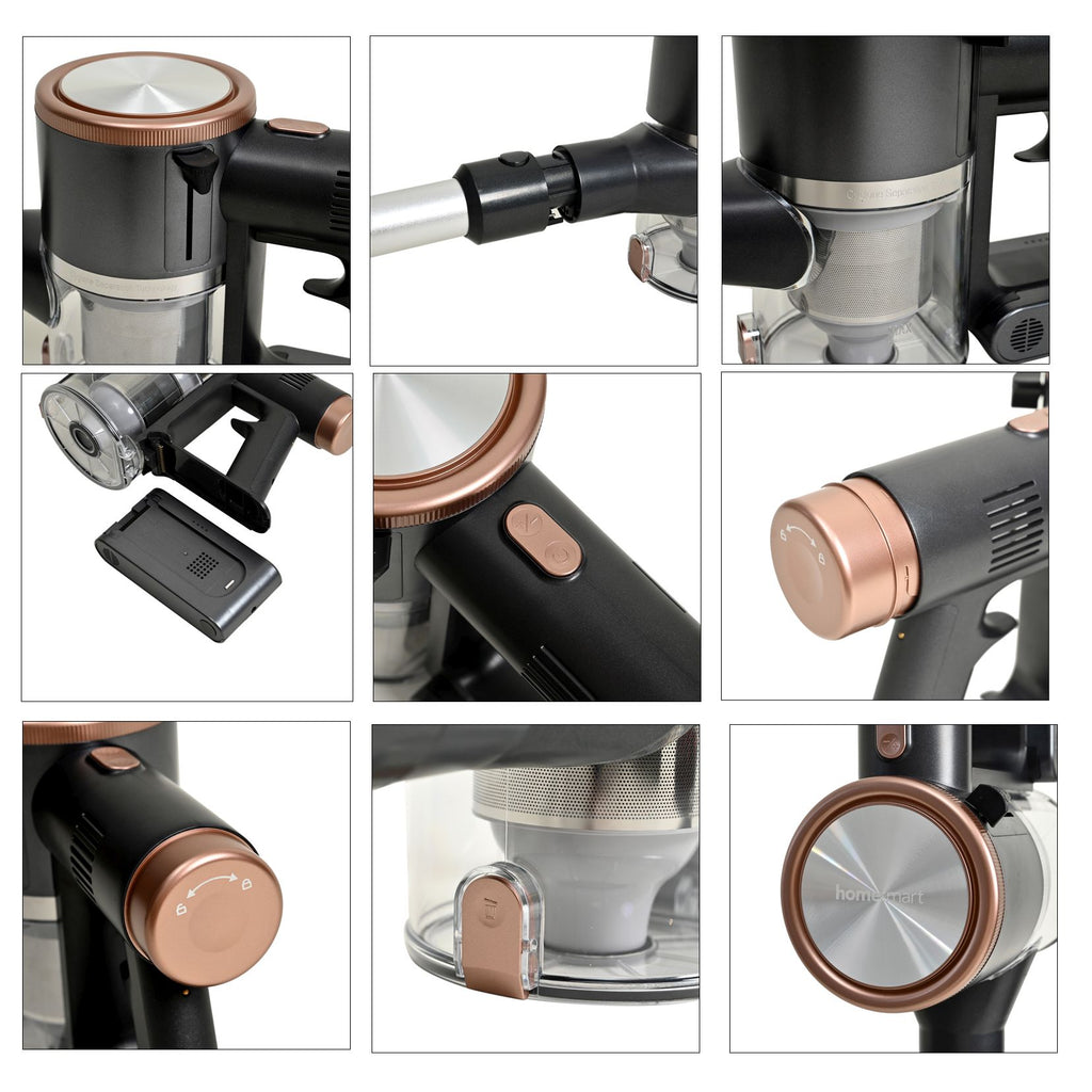 Allzweckschnurloser Staubsauger mit HEPA-Filter und Zubehör, 2000mAh wiederaufladbare Batterie,  25,5 x 24,5 x 114,3 cm, Gewicht 2,30kg