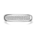 Weißer Diamant P Ring 925 Silber platiniert (Größe 16.00) ca. 0.20 ct