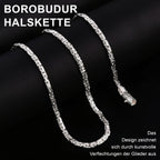 Royal Bali - 925 Silber Borobudur Halskette, ca. 50 cm, ca. 35,89g