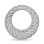 Weißer Diamant P Anhänger 925 Silber platiniert ca. 0.50 ct