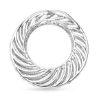Weißer Diamant P Anhänger 925 Silber platiniert ca. 0.50 ct