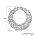 Weißer Diamant P Anhänger 925 Silber platiniert ca. 0.50 ct