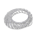 Weißer Diamant P Anhänger 925 Silber platiniert ca. 0.50 ct