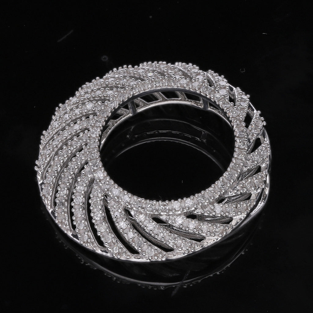 Weißer Diamant P Anhänger 925 Silber platiniert ca. 0.50 ct