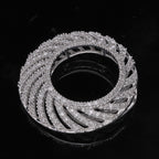 Weißer Diamant P Anhänger 925 Silber platiniert ca. 0.50 ct