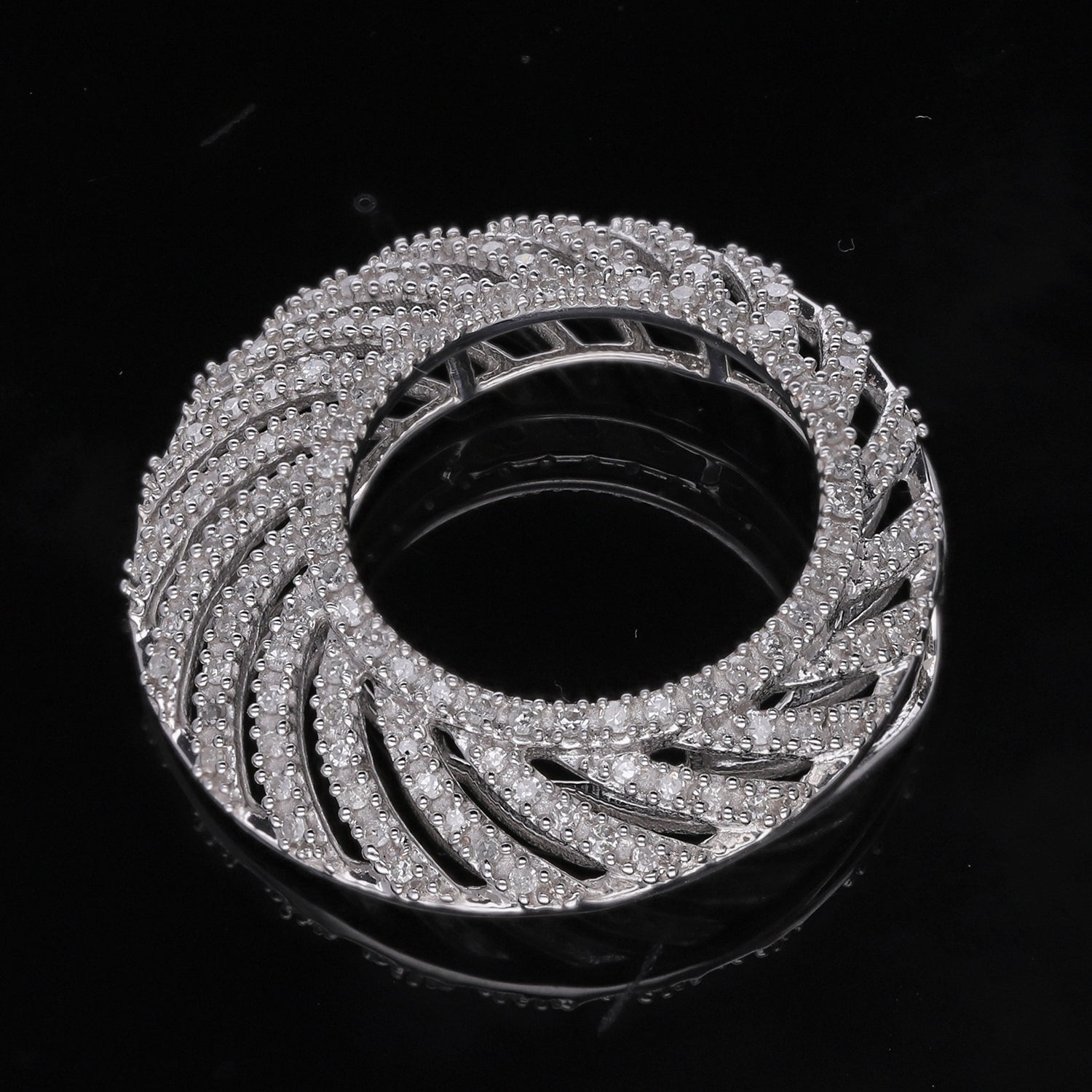 Weißer Diamant P Anhänger 925 Silber platiniert ca. 0.50 ct
