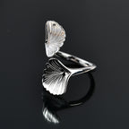 GP Italienische Garten Kollektion - Silbener Blatt-Ring, 925 Silber rhodiniert (Größe 16.00)