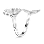 GP Italienische Garten Kollektion - Silbener Blatt-Ring, 925 Silber rhodiniert (Größe 16.00)