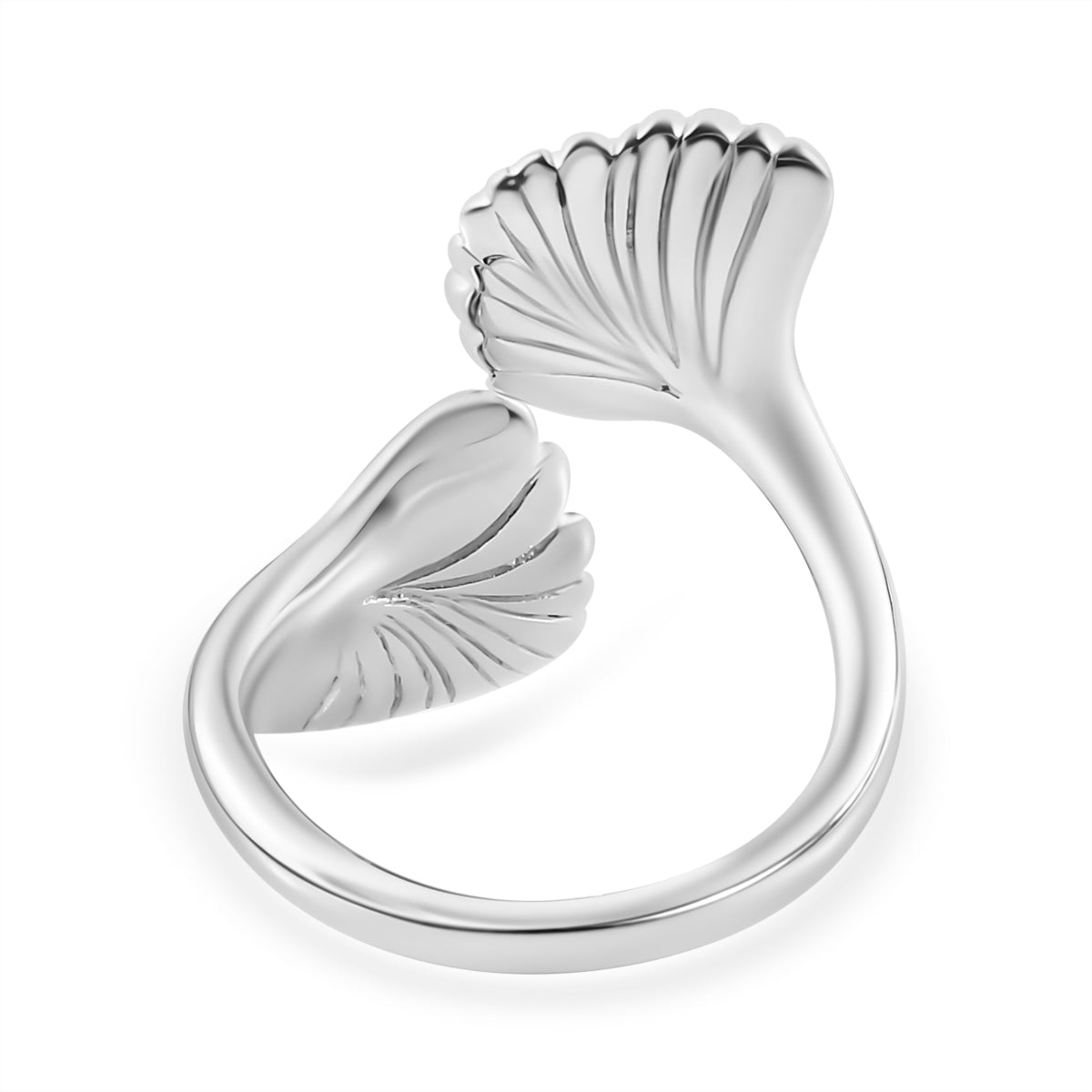 GP Italienische Garten Kollektion - Silbener Blatt-Ring, 925 Silber rhodiniert (Größe 16.00)