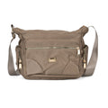 Stylische Umhängetasche mit verstellbarem Gurt und RFID-Schutz, Beige