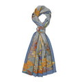 LA MAREY: Premium Selection - 100% Maulbeerenseiden-Halstuch mit orientalischer Druck, 35x150cm
