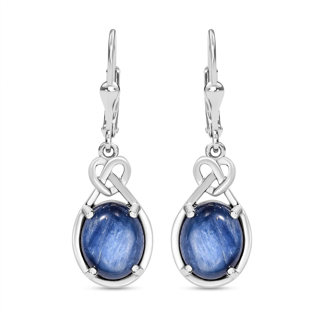 Kyanit Ohrringe 925 Silber platiniert ca. 7,21 ct.