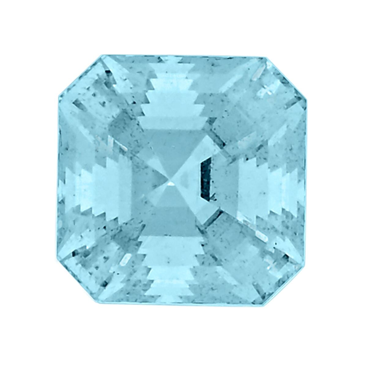 Santamaria Aquamarine Square Free Asher Cut 4A 7.11 Ct