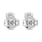 LUXURIANT DIAMOND - SI Lab Grown Blauer Diamant Ohrringe 925 Silber platiniert ca. 0.50 ct
