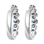 LUXURIANT DIAMOND - Lab Grown Blauer Diamant VS Ohrringe 925 Silber platiniert (10-15 Werktage Lieferzeit) ca. 2.15 ct