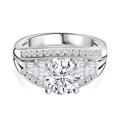 Moissanit Ring 925 Silber rhodiniert (Größe 17.00) ca. 2,55 ct