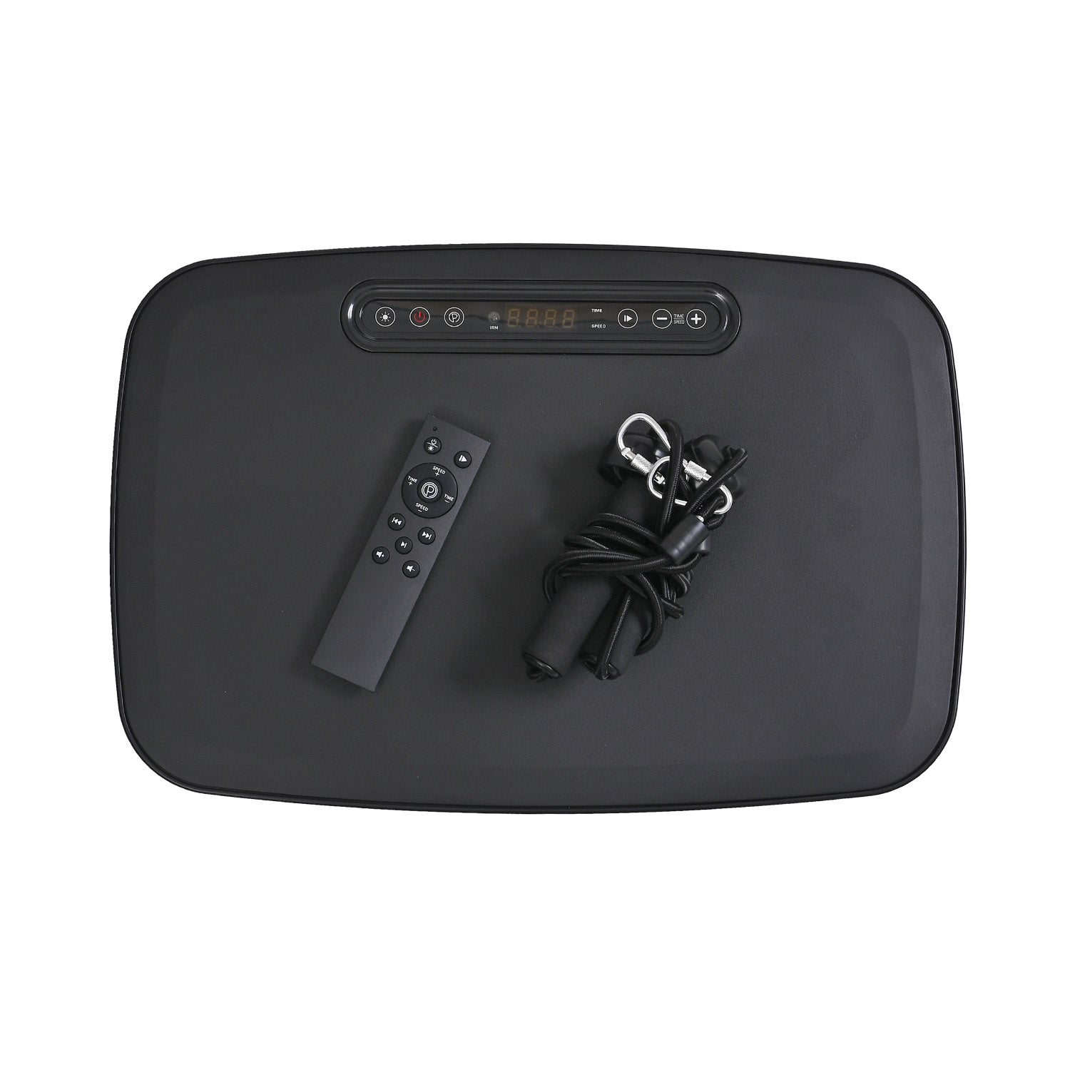 Soulsmart Vibrationsplatte mit RGB-Beleuchtung, Bluetooth-Lautsprecher und 150W-Motor, Schwarz