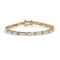 LUXURIANT DIAMOND - Lab Grown Diamant SI-GH Armband ca. 18.5 cm 925 Silber 750 Gelbgold Vermeil (10-15 Werktage Lieferzeit) ca. 4.00 ct