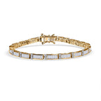 LUXURIANT DIAMOND - Lab Grown Diamant SI-GH Armband ca. 18.5 cm 925 Silber 750 Gelbgold Vermeil (10-15 Werktage Lieferzeit) ca. 4.00 ct