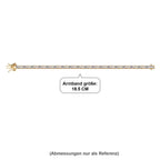 LUXURIANT DIAMOND - Lab Grown Diamant SI-GH Armband ca. 18.5 cm 925 Silber 750 Gelbgold Vermeil (10-15 Werktage Lieferzeit) ca. 4.00 ct