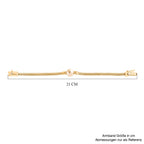 AAA Goldene Südsee Perle (11-12 mm), Lab Grown Diamant Armband ca. 19 cm 925 Silber
