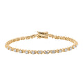 LUXURIANT DIAMOND -  Lab Grown Diamant VS-EF Armband ca. 18.5 cm 925 Silber vergoldet ca. 2.50 ct