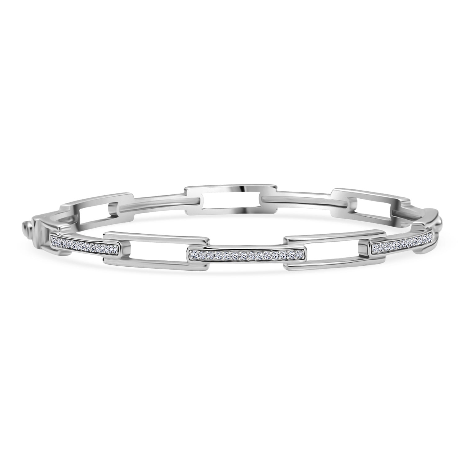 LUXURIANT DIAMOND - Lab Grown Diamant SI-GH Armreif ca. 19 cm 925 Silber rhodiniert (10-15 Werktage Lieferzeit) ca. 0.25 ct