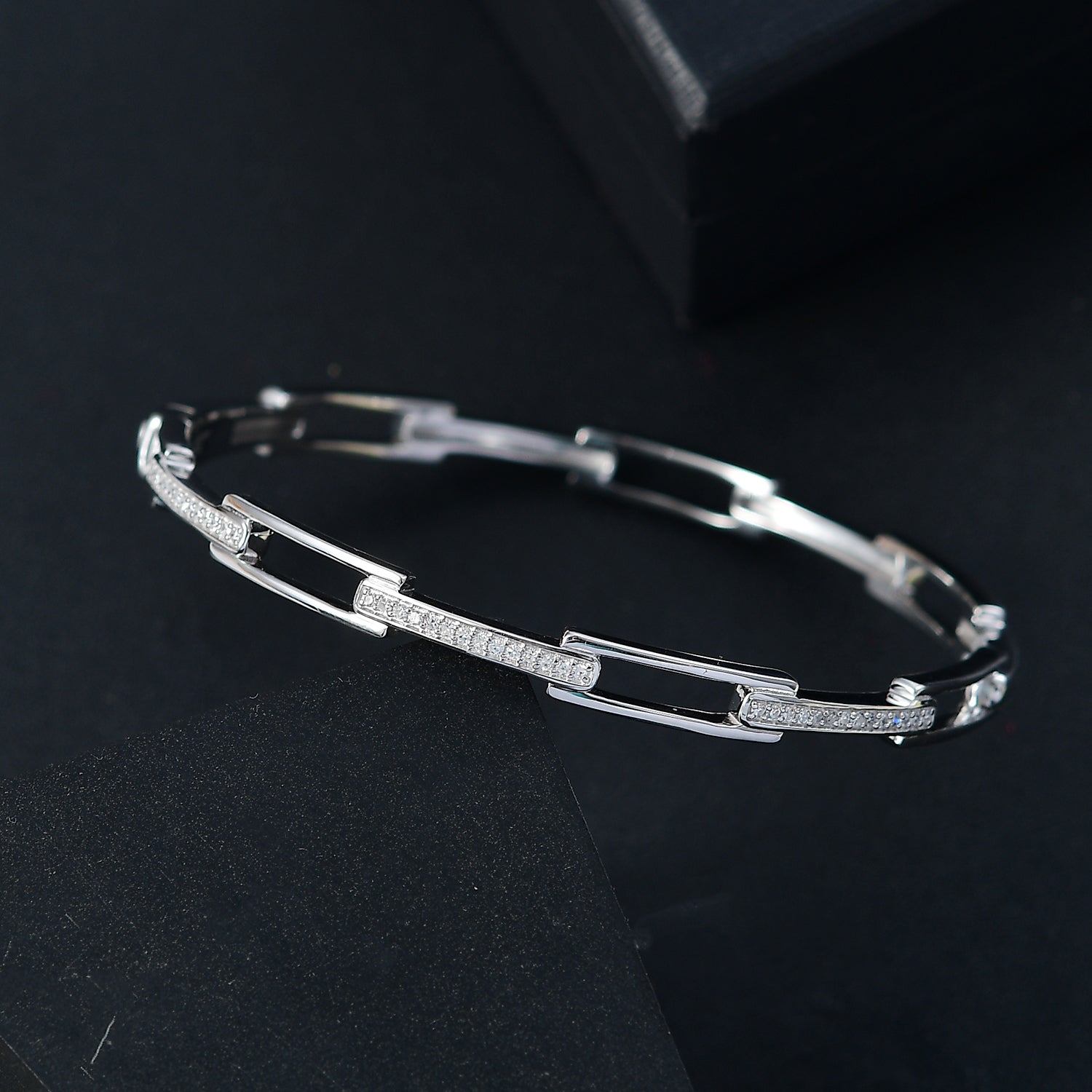 LUXURIANT DIAMOND - Lab Grown Diamant SI-GH Armreif ca. 19 cm 925 Silber rhodiniert (10-15 Werktage Lieferzeit) ca. 0.25 ct