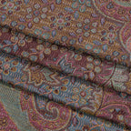 Schal mit feinem Paisley-Muster und Fransen, Einheitsgröße, Türkis