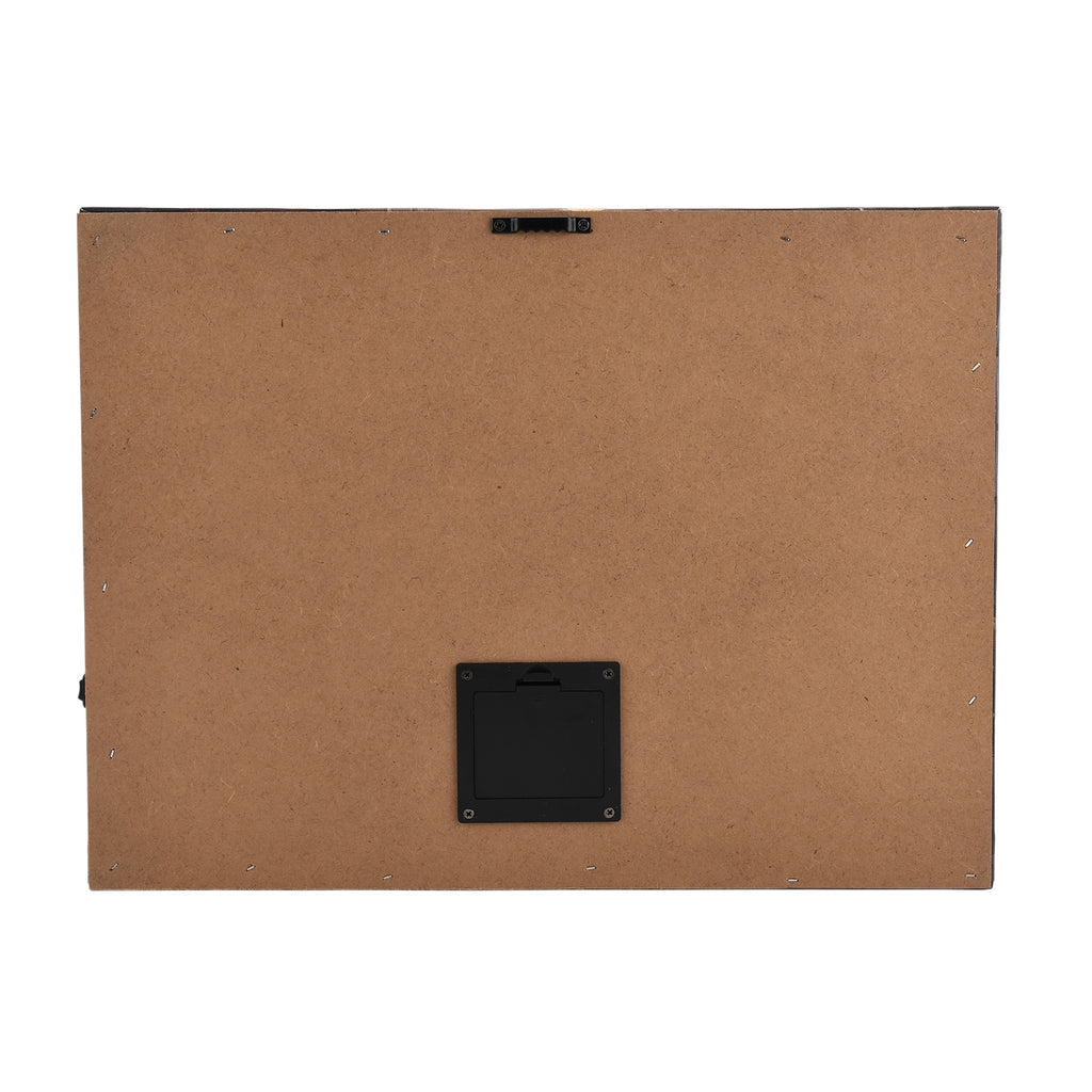 LED-Leinwandbild Festliches Winterdorf, mit 10 warmweißen LEDs und 30 Lichtfasern, Größe 30x40x1,8 cm