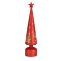 LED-Deko-Tannenbaum mit drehendem Licht, Glas, 9x41 cm, Rot