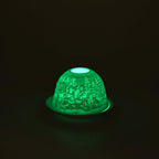 LED-Porzellan-Teelichthalter - Motiv Weihnachtsmann und Schneemann, 13-Farben-LED mit Fernbedienung, Durchmesser 10,5 cm, Höhe 7,5 cm
