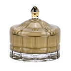 LIVMORE - Duftkerze, 28 Std. Brenndauer, 150g, 4,5 ml ätherisches Öl, Oud-Holz, Grün