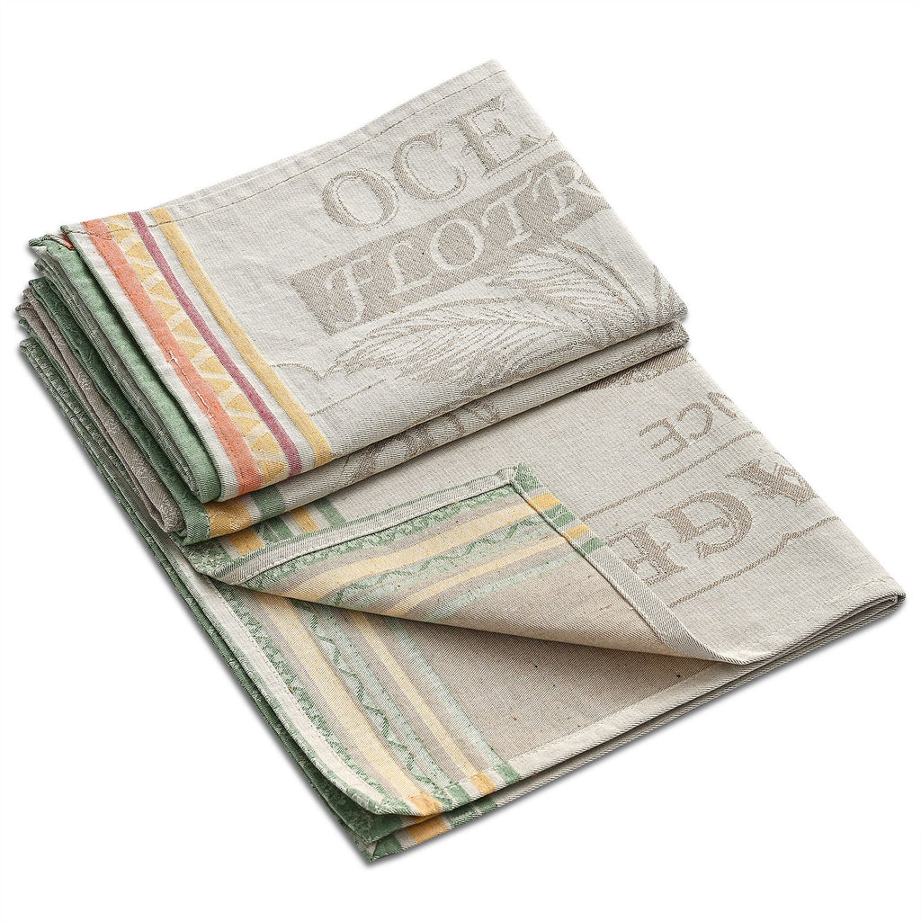 LIVMORE Set aus 3 Jacquard Küchenhandtüchern, 50 x 70 cm, Schwarz