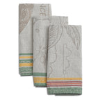 LIVMORE Set aus 3 Jacquard Küchenhandtüchern, 50 x 70 cm, Schwarz