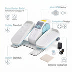 LIVMORE -Kompakter Elektro Stepper, Anti Rutsch Pedale, Anzeige und Fernbedienung, 47 x 42 x 23.5 cm, Schwarz