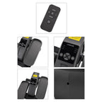 LIVMORE -Kompakter Elektro Stepper, Anti Rutsch Pedale, Anzeige und Fernbedienung, 47 x 42 x 23.5 cm, Schwarz
