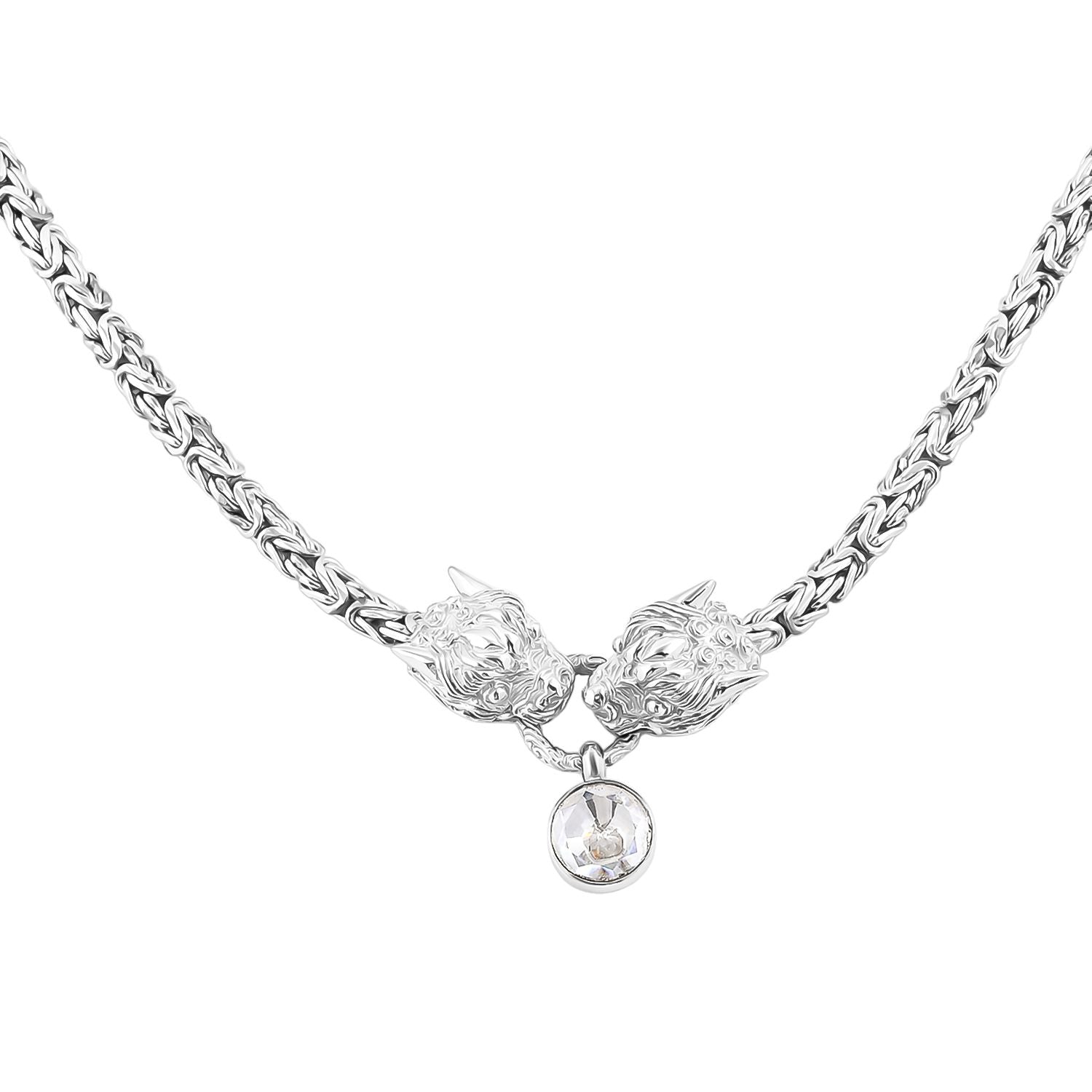 Royal Bali - Moissanit Halskette ca. 56 cm 925 Silber ca. 0,89 ct.