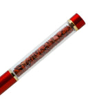 Edelstein Stift Set Roter Jaspis, Stift Schlüsselanhänger Mine, Rot