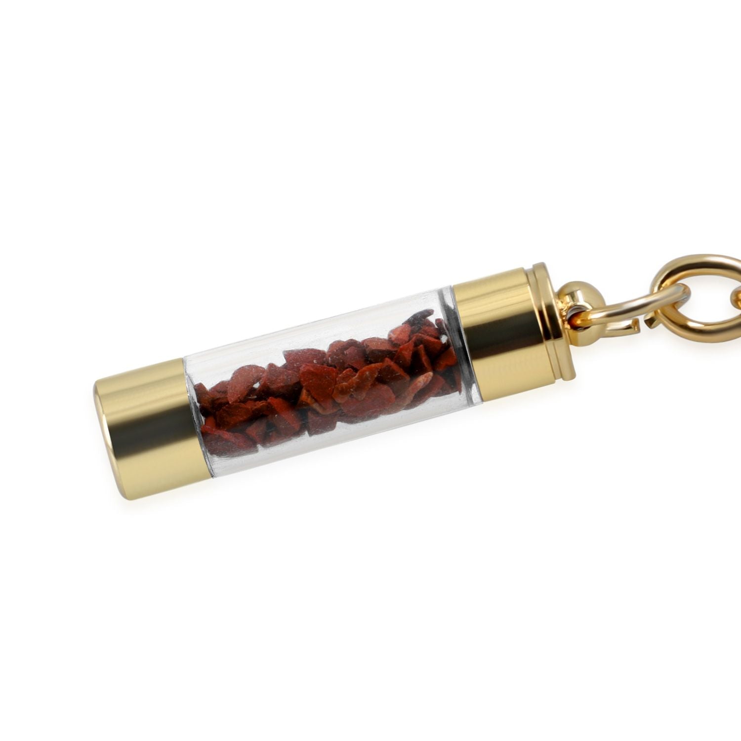 Edelstein Stift Set Roter Jaspis, Stift Schlüsselanhänger Mine, Rot