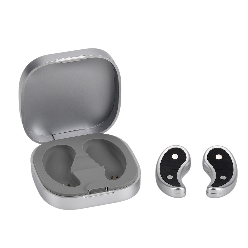 BEAUTECH Rotlicht Augenmassagegerät 620 nm mit EMS Mikrostimulation, inkl. 7 Paar Pads, kompakt 7.6 x 7.6 x 2.4 cm, Weiß