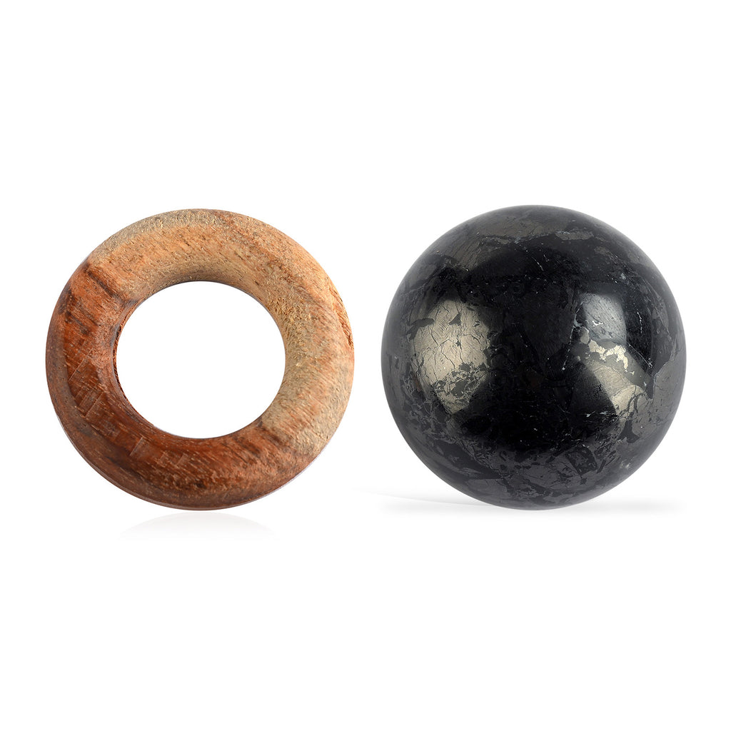 Shungit Kugel 4 cm ca 50 g Schwarz