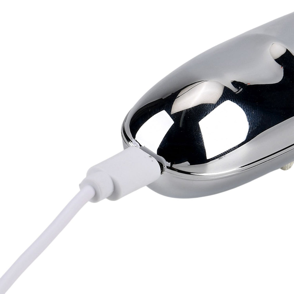 Akupunktur Meridian Stift mit Mikrostrom, wiederaufladbar, 9 Intensitätsstufen, Silber